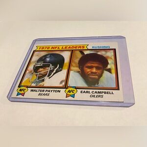 Walter Payton/Earl Campbell 1978 NFL Rushing Leaders Vintage 1979 Topps Football